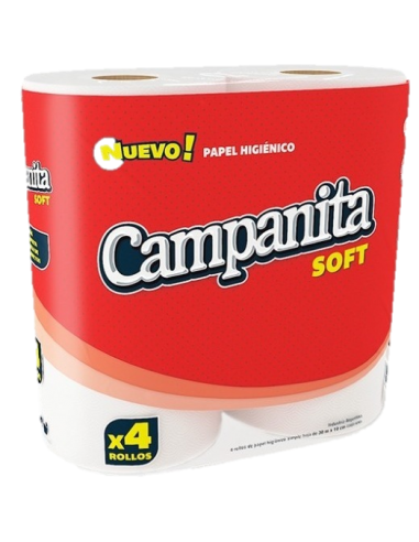 Papel Higiénico Campanita Soft 4 x 12...