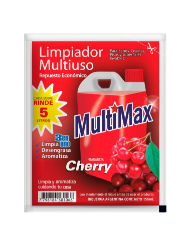 Limpiador Multiuso Rinde x5lts Cherry