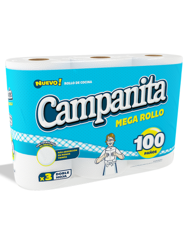 Rollo de Cocina Campanita Mega 3 x...